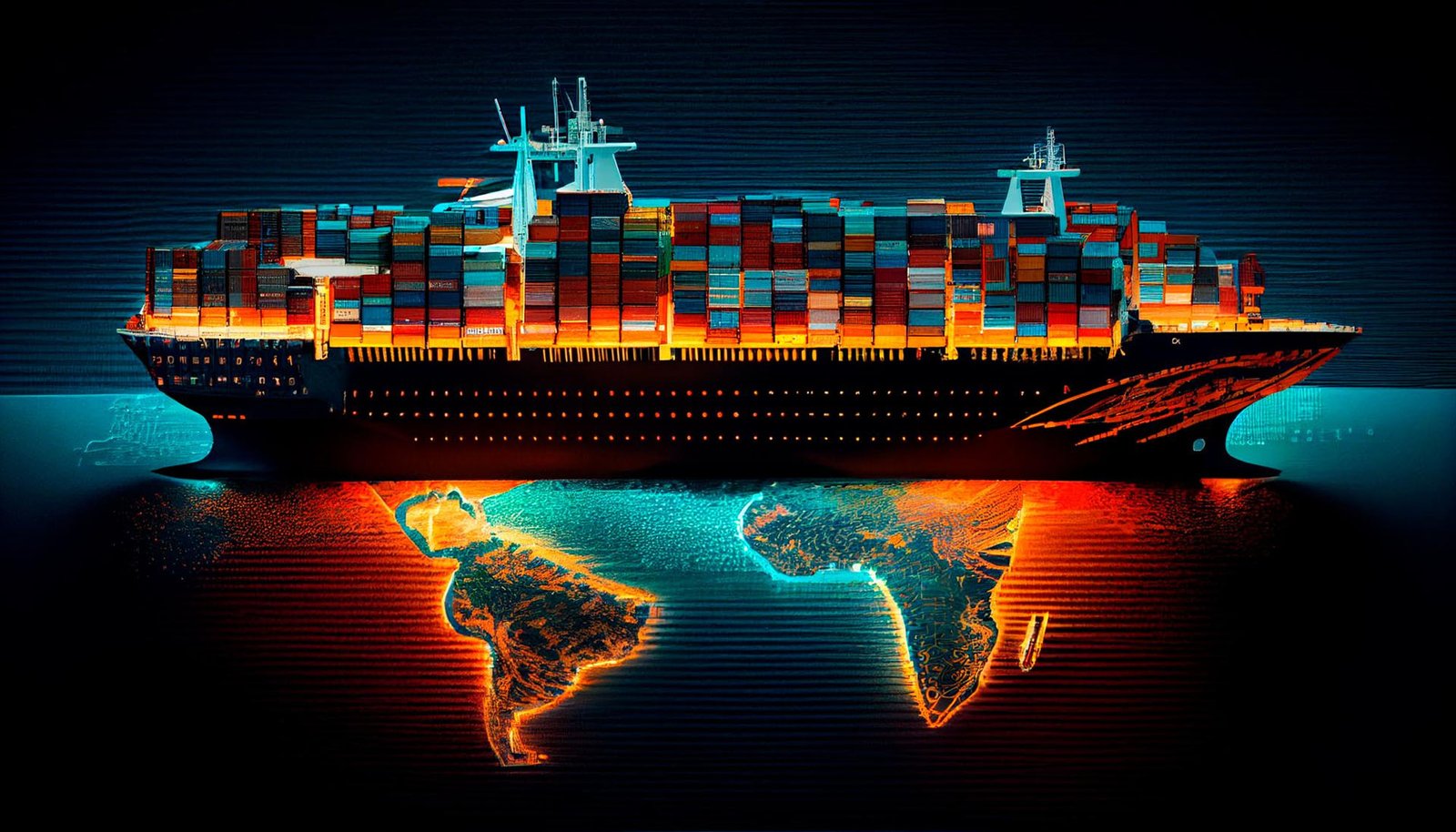 Loaded Container Cargo Ship 2